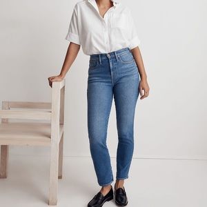 Madewell stovepipe jeans in leaside wash